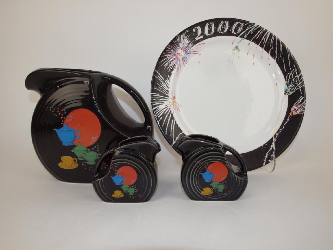 Fiesta Post 86 black circa 36 disk water pitcher, 2 (1 of 1)