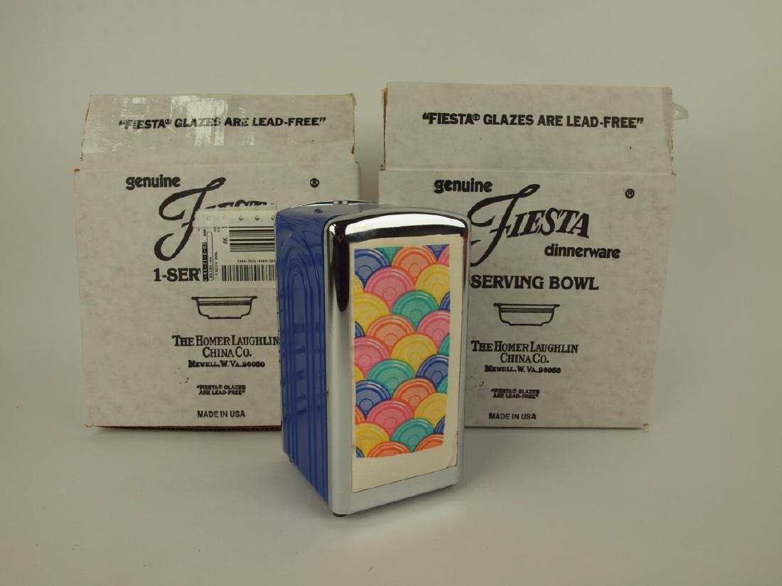 Fiesta Post 86 sapphire lot of 2 serving bowls NIB and (1 of 1)