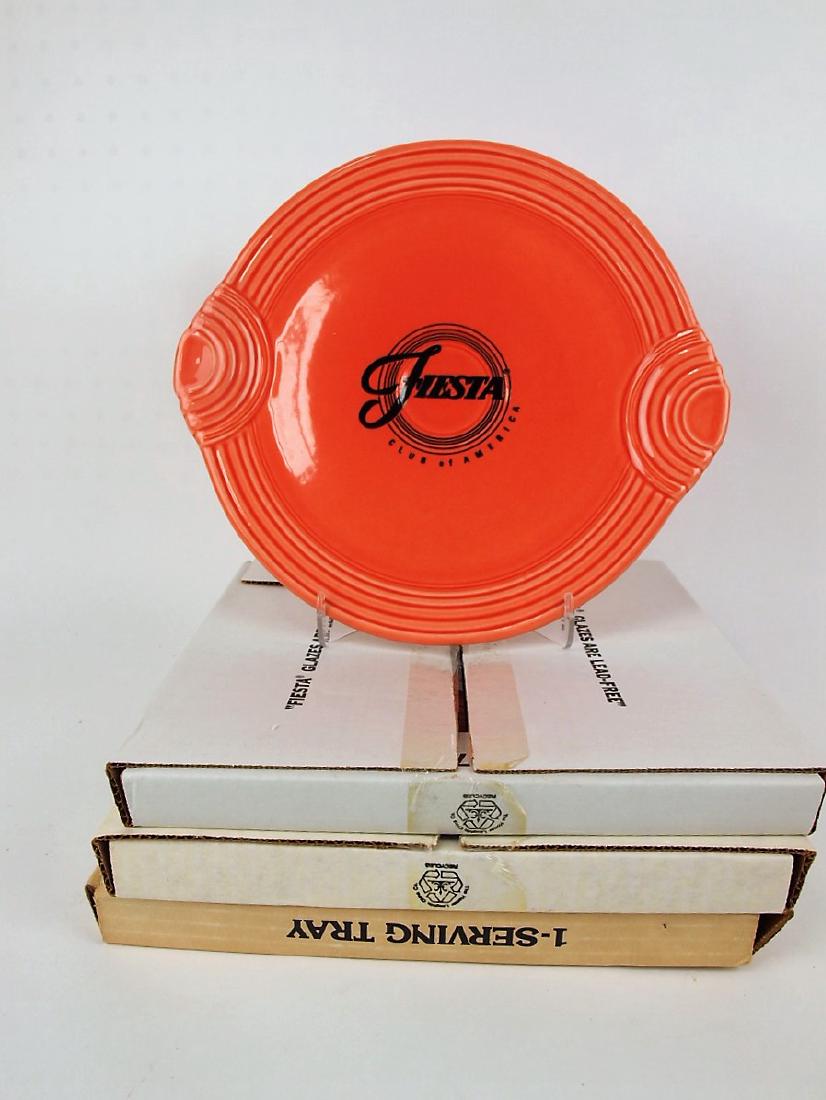 Fiesta Post 86 lot of 3 serving trays: persimmon, (1 of 1)
