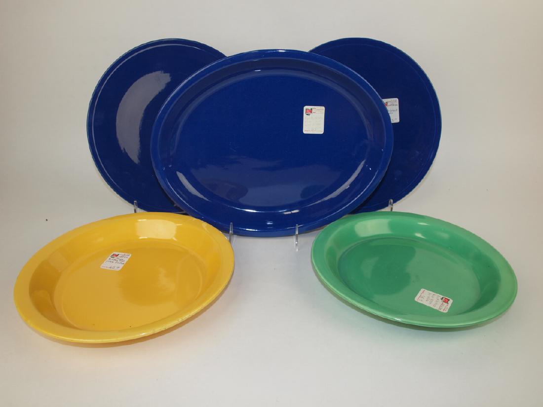 Fiesta Kitchen Kraft group: 2-cobalt cake plates, and (1 of 1)