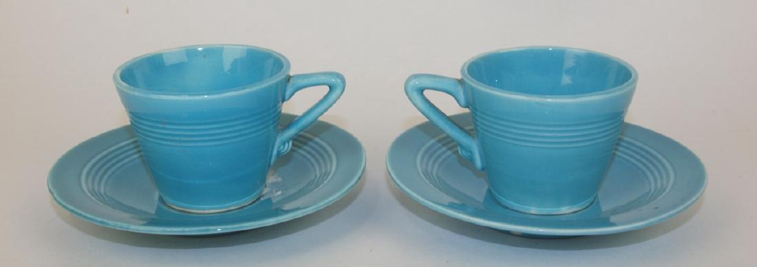 Fiesta Harlequin demitasse cup & saucer, 2 turquoise (1 of 1)