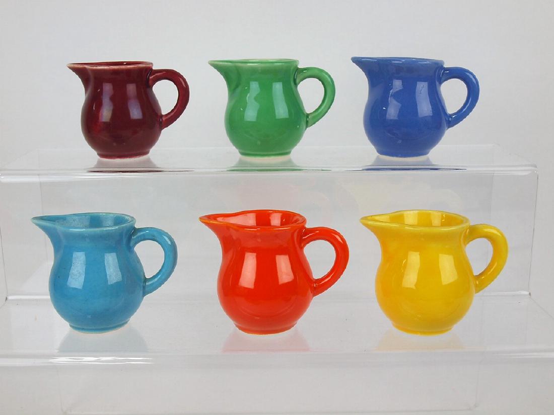 Fiesta Harlequin lot of 6 individual creamers including: Fiesta Harlequin lot of 6 individual creamers including light green