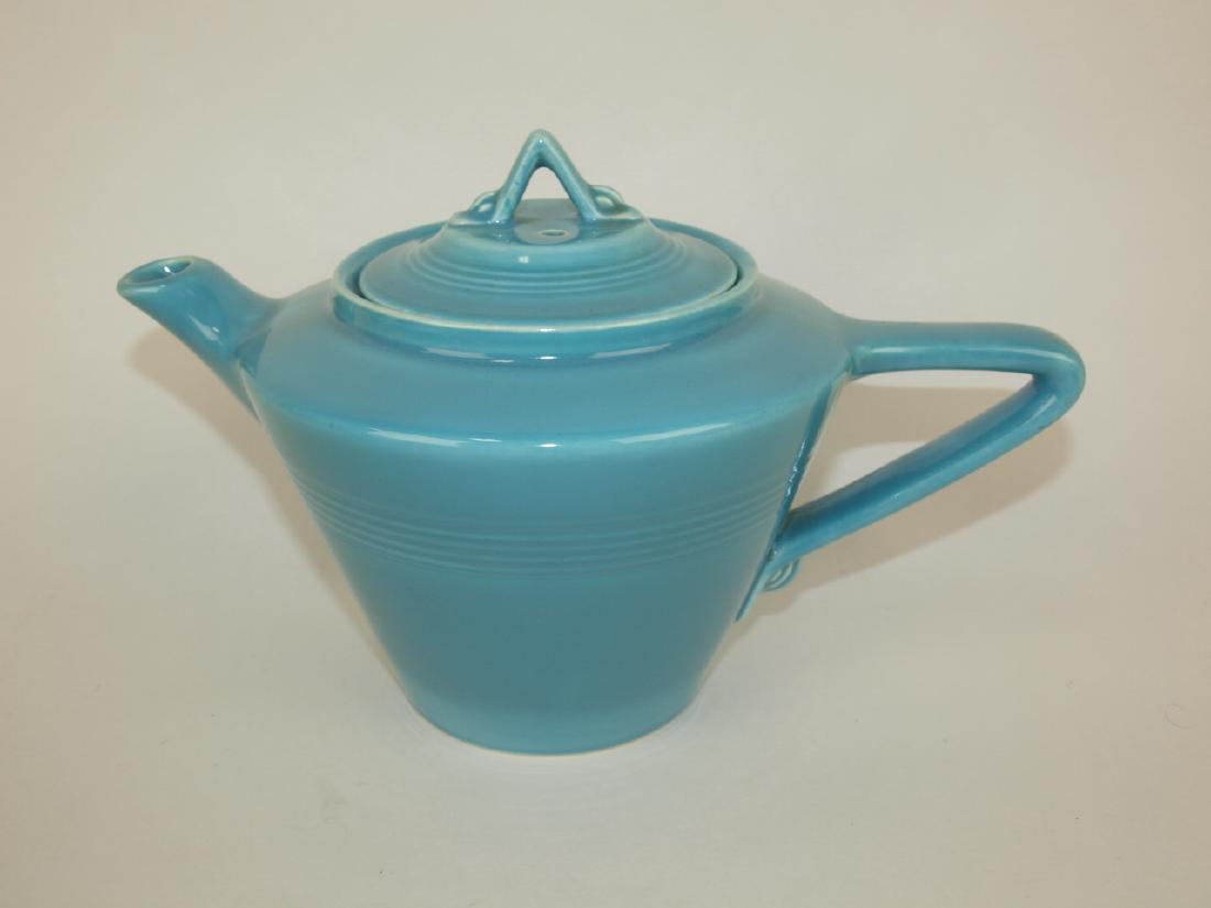 Fiesta Harlequin teapot, turquoise (1 of 1)