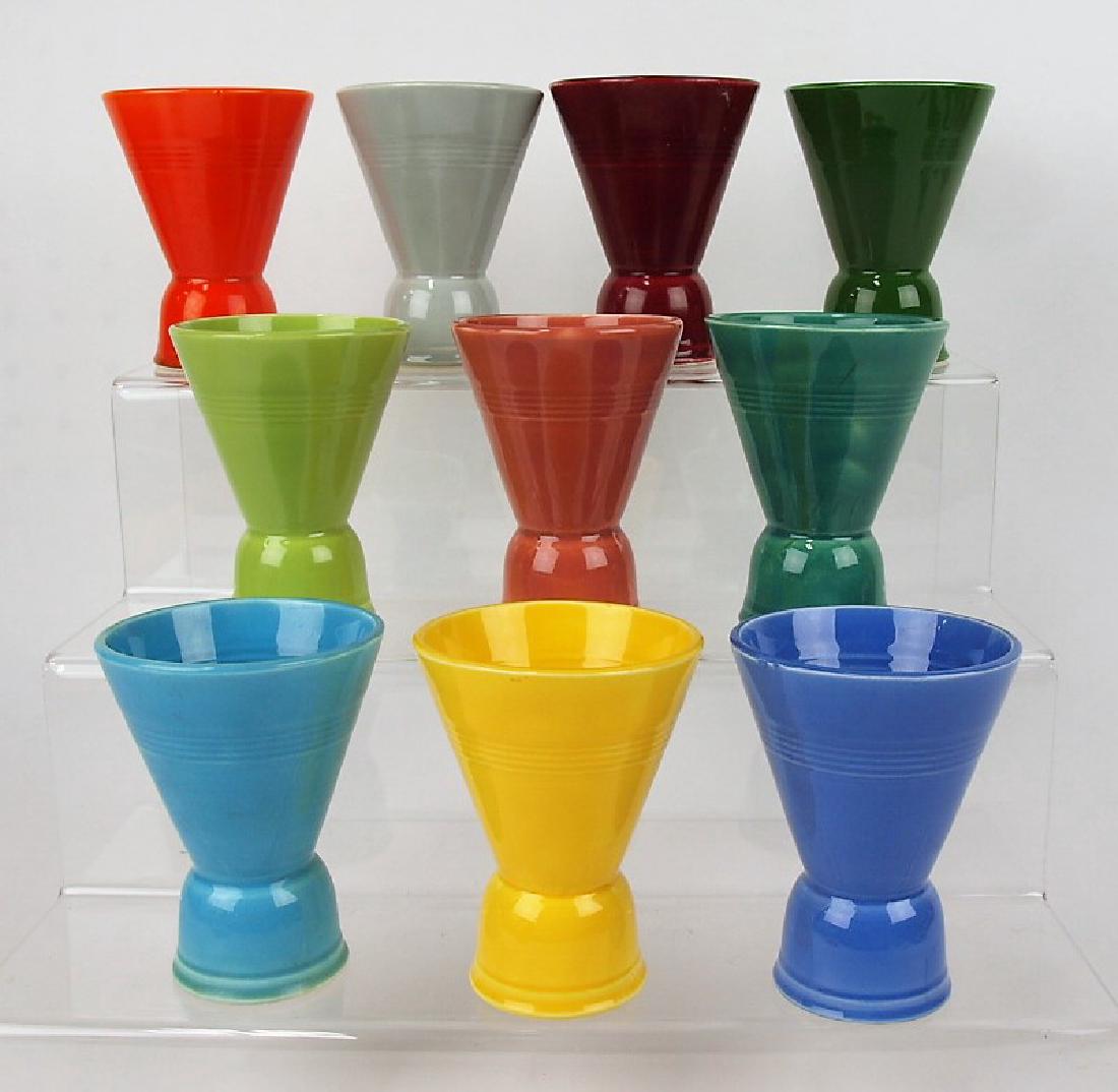Fiesta Harlequin egg cup group of 10, all different (1 of 1)