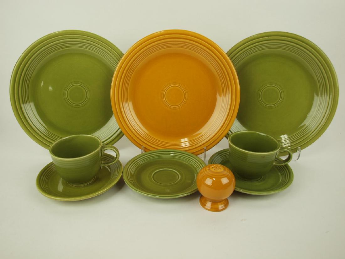 Fiesta ironstone lot of 3-10" plates, 2 cups, 3 (1 of 1)