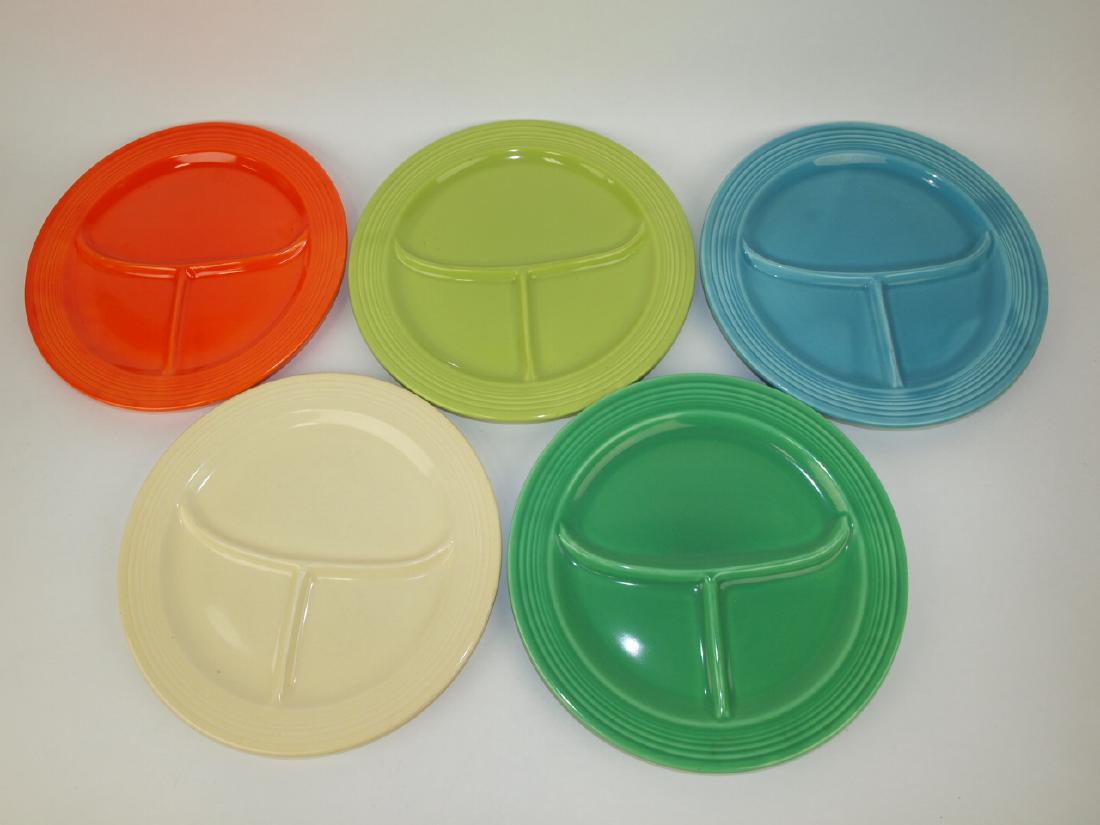 Fiesta 10 1/2" compartment plate group, 5 mixed colors (1 of 1)