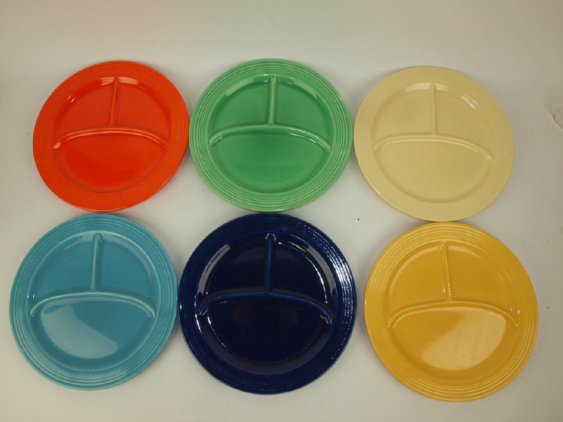 Fiesta 10 1/2" compartment plate group, 6 original (1 of 1)