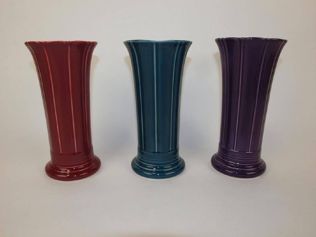 Fiesta Post 86 8" vase group, 3 mixed colors (1 of 1)