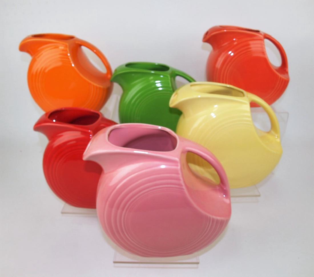 Fiesta Post 86 disk water pitcher group: 6 mixed colors (1 of 1)