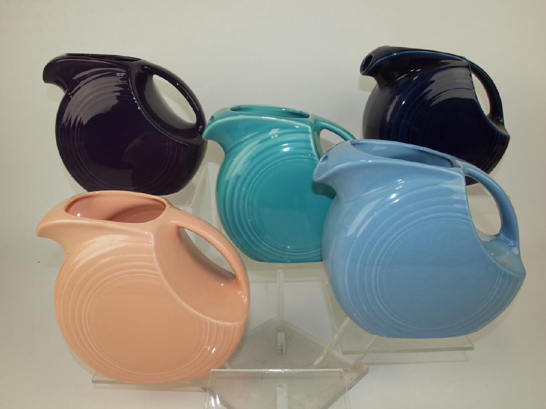Fiesta Post 86 disk water pitcher group: 5 mixed colors (1 of 1)
