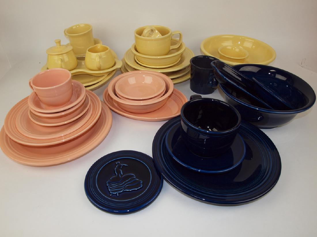 Fiesta Post 86 lot of 36 pieces in 3 assorted colors,: Fiesta Post 86 lot of 36 pieces in 3 assorted colors, some wear