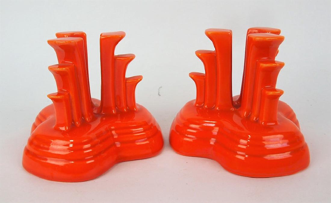 Fiesta tripod candleholders, pair, red (1 of 1)