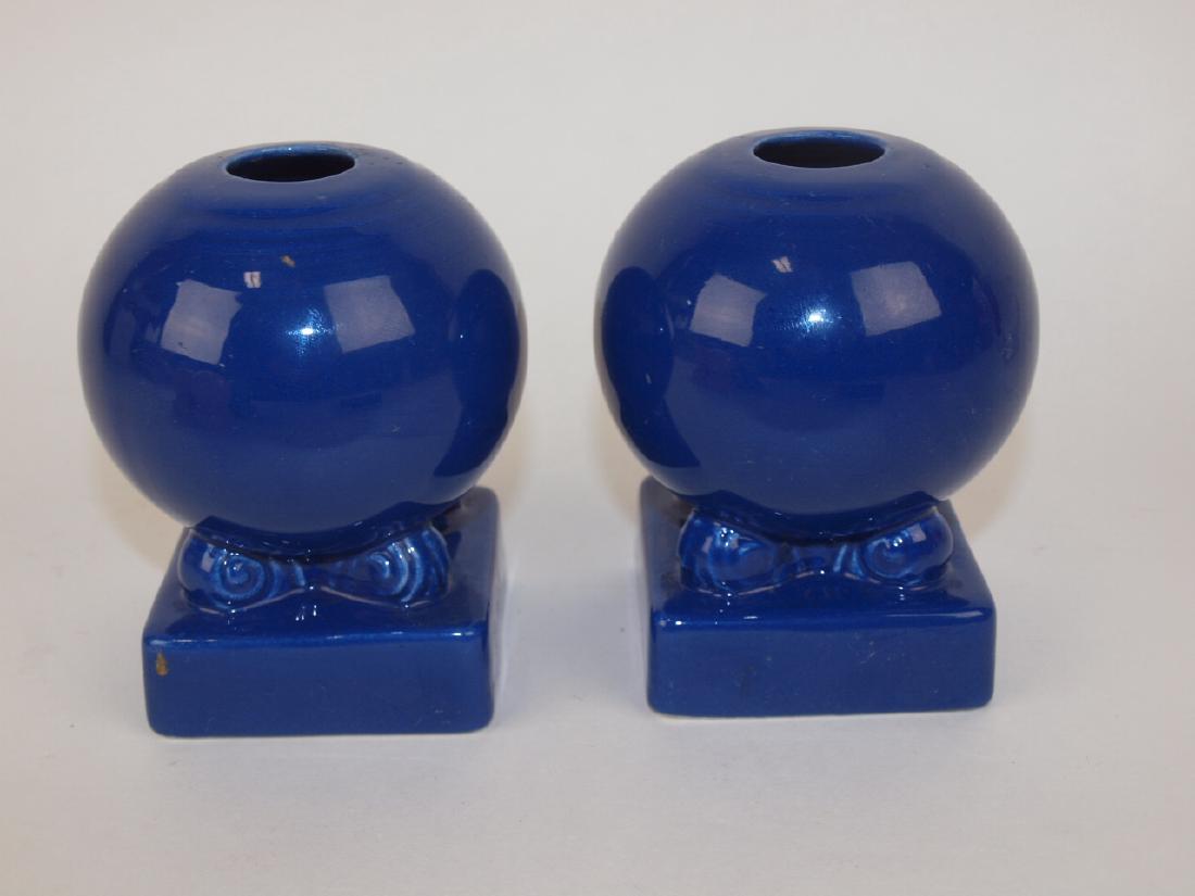 Fiesta bulb candle holders, pair, cobalt (1 of 1)