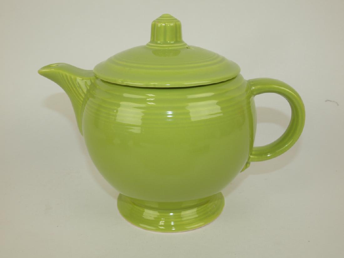 Fiesta medium teapot, chartreuse, minor spout and (1 of 1)