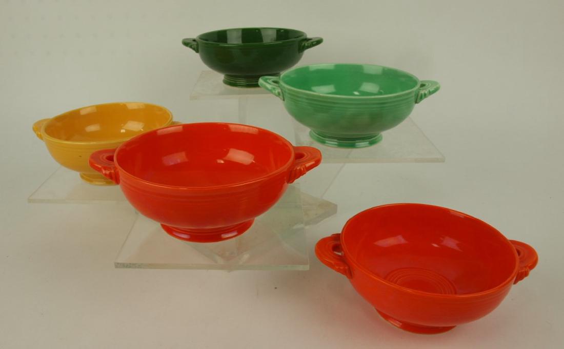 Fiesta cream soup bowl group: 5 mixed colors (1 of 1)