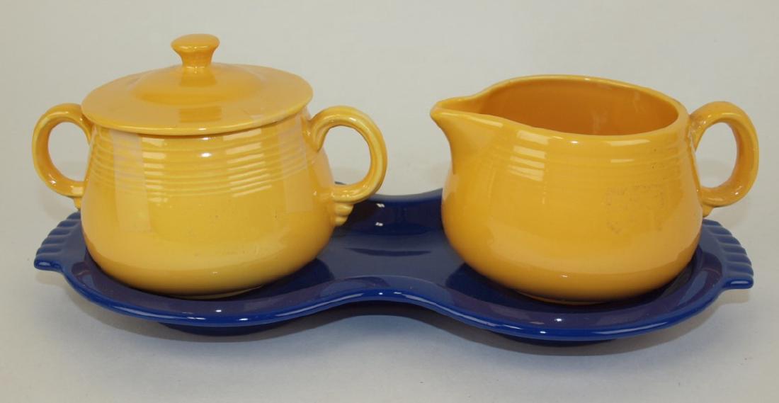 Fiesta figure 8 tray with yellow individual cream & (1 of 1)