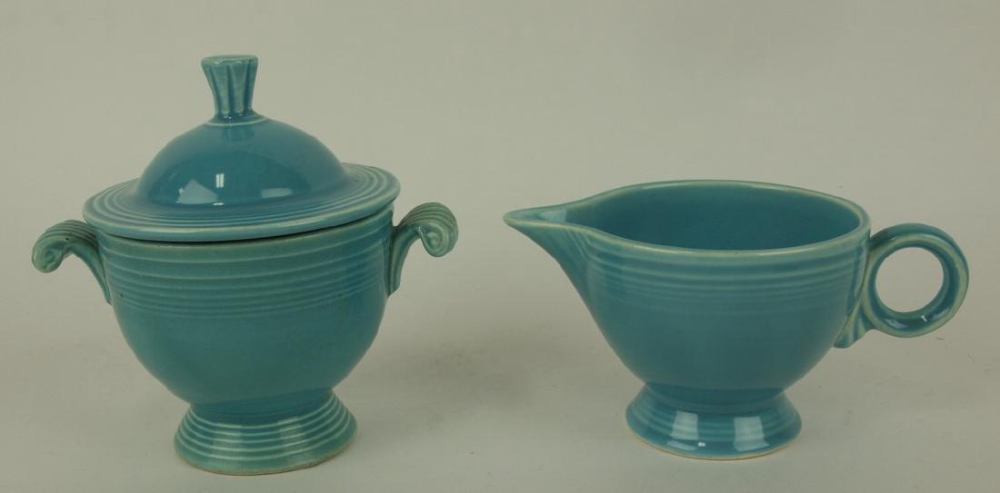 Fiesta cream & sugar, turquoise: Fiesta cream & sugar, turquoise