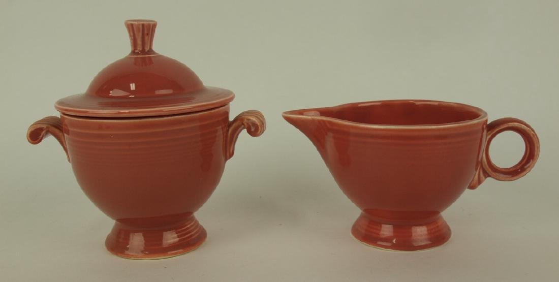 Fiesta cream & sugar, rose: Fiesta cream & sugar, rose