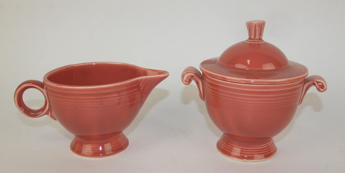Fiesta cream & sugar, rose: Fiesta cream & sugar, rose