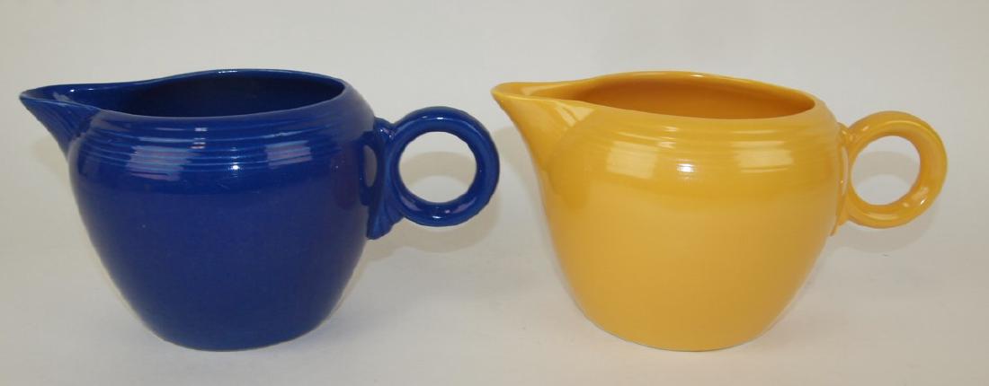 Fiesta two pint jugs: cobalt (nick) & yellow (1 of 1)
