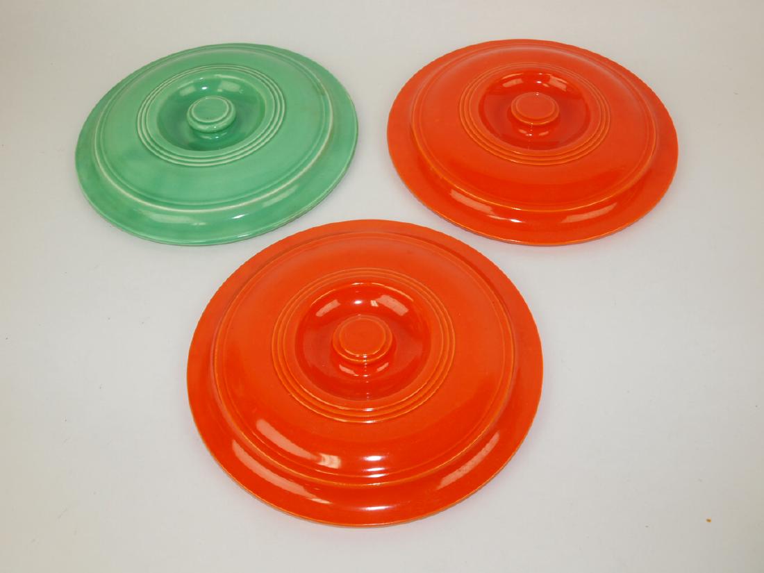 Fiesta promotional casserole lid, 2 red, 1 green (1 of 1)