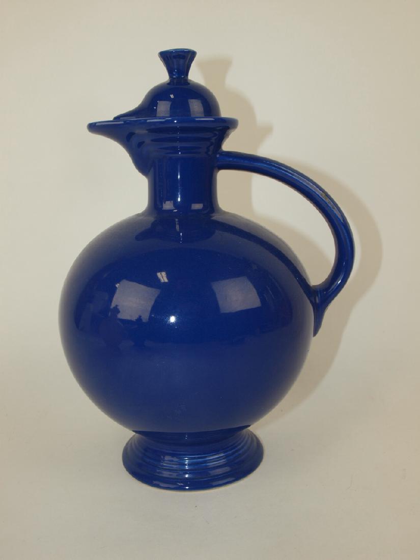 Fiesta water carafe, cobalt, chip to finial (1 of 1)