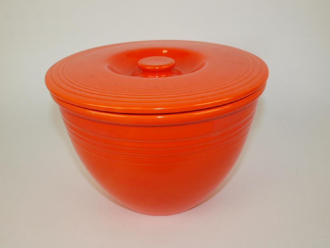 Fiesta #4 red mixing bowl lid with matching mixing bowl (1 of 1)