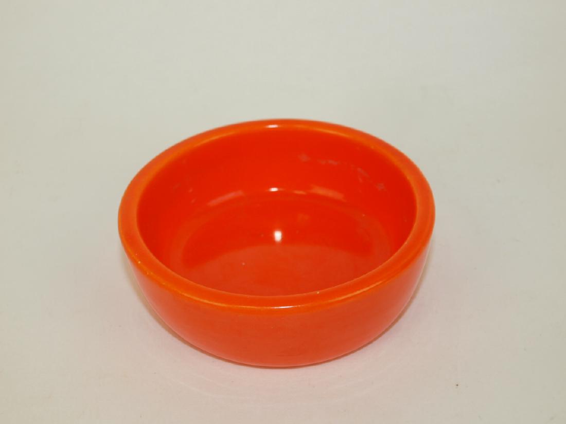 Fiesta relish tray center insert, red, minor nick (1 of 1)