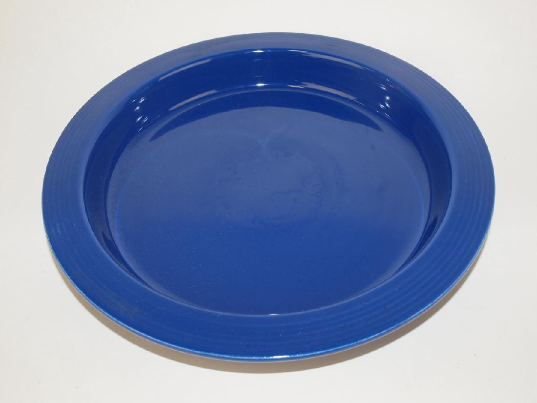 Fiesta relish tray base, cobalt, rim nick (1 of 1)