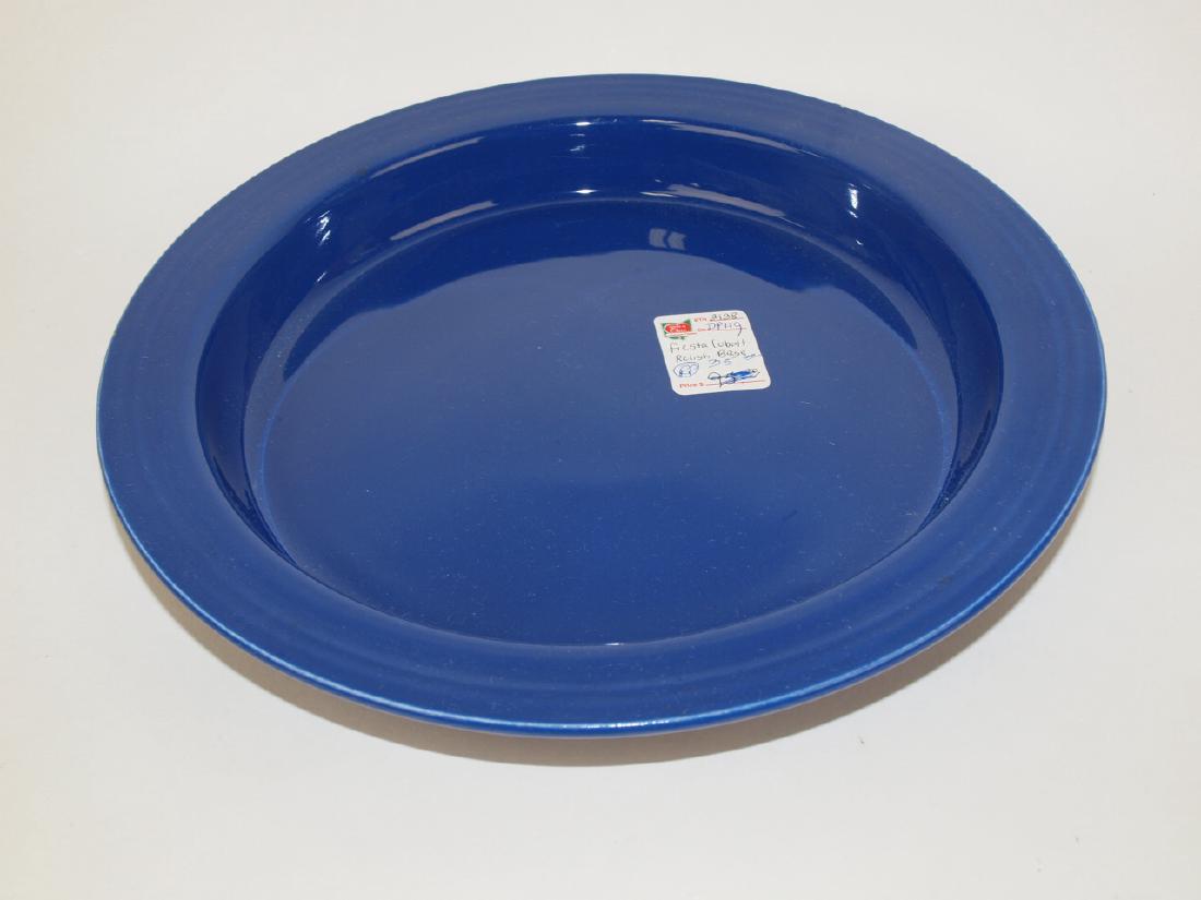 Fiesta relish tray base, cobalt, wear (1 of 1)