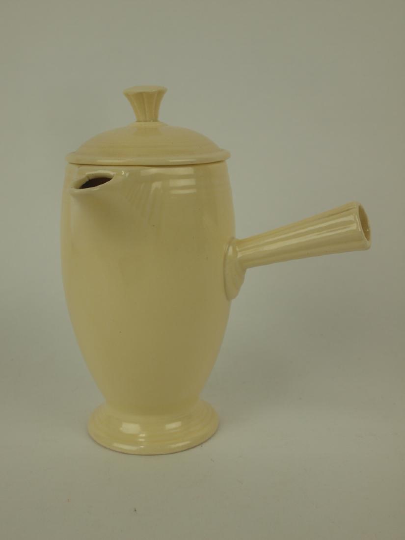 Fiesta demitasse coffee pot, ivory, finial restuck (1 of 1)