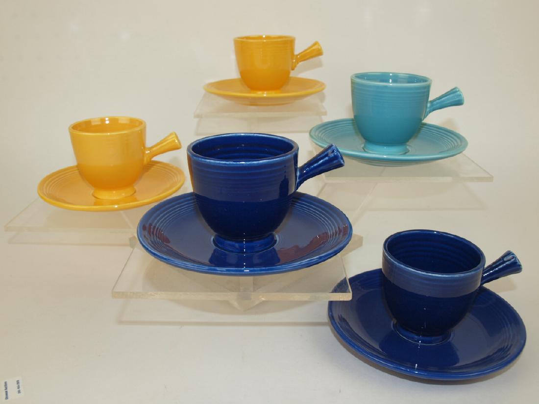 Fiesta demitasse cup & saucer group, 5 mixed colors, (1 of 1)