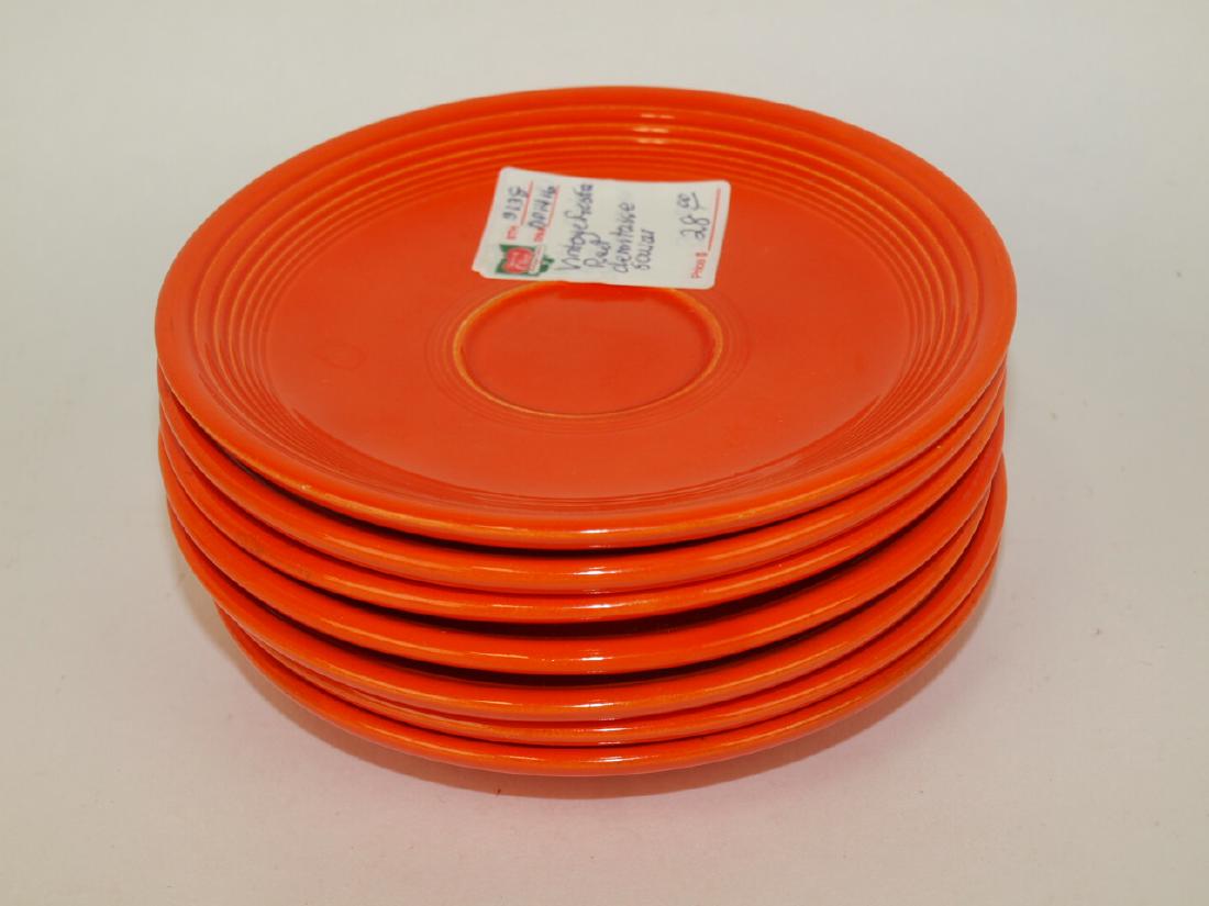 Fiesta demitasse saucer group, 7 red (1 of 1)
