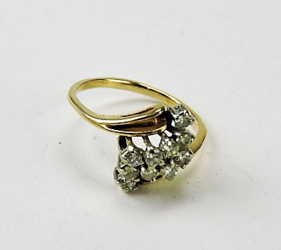 14kt yg lady's diamond cocktail ring, 3.6g (1 of 1)