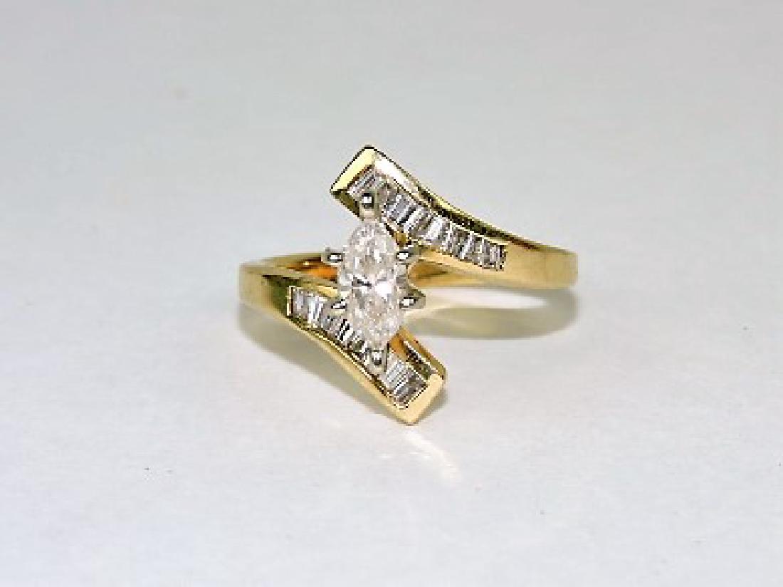 14k yg lady's diamond engagement ring with .40ct (1 of 2)