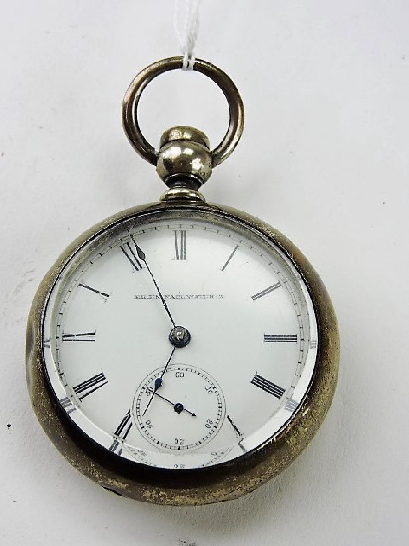 Elgin open face coin silver pocket watch key wind (1 of 2)