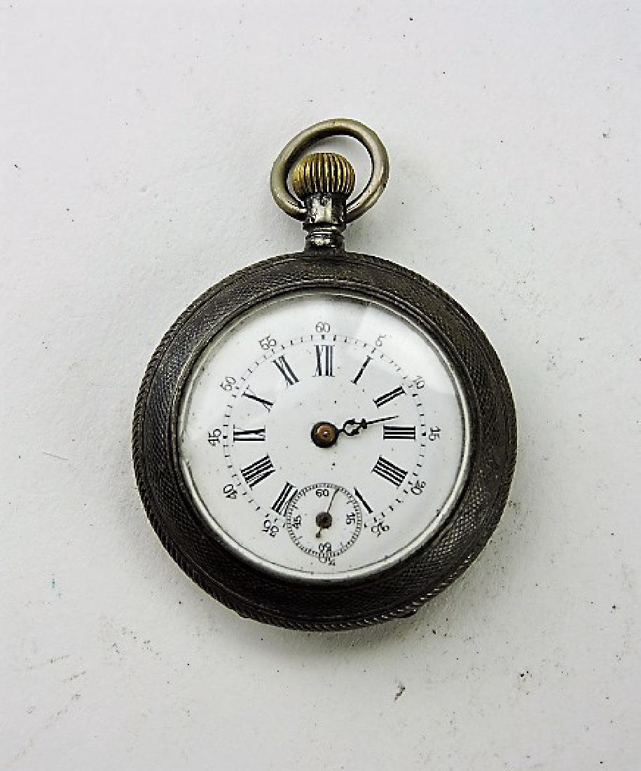 Sterling silver ladies open face pocket watch (1 of 2)