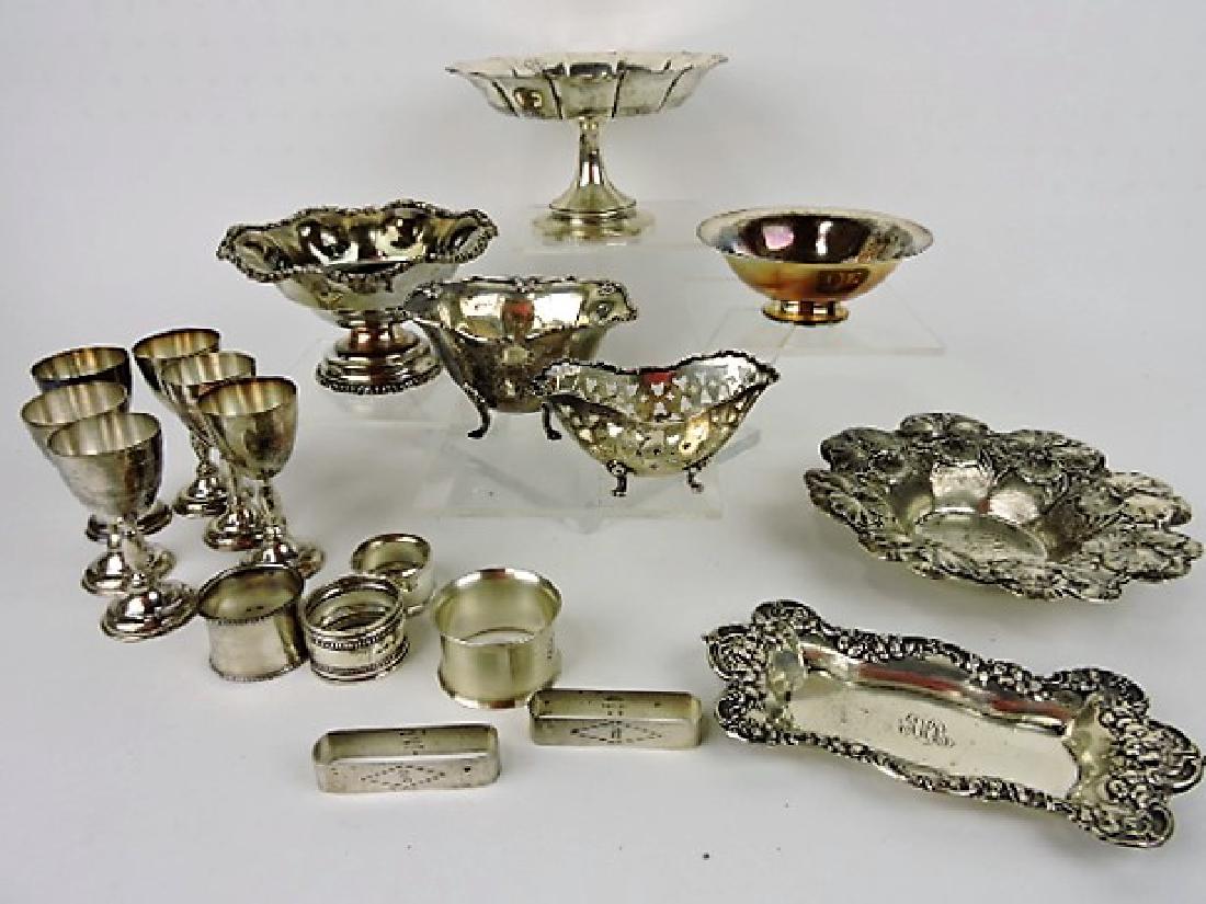 Sterling silver lot of 19 solid silver items - (1 of 1)