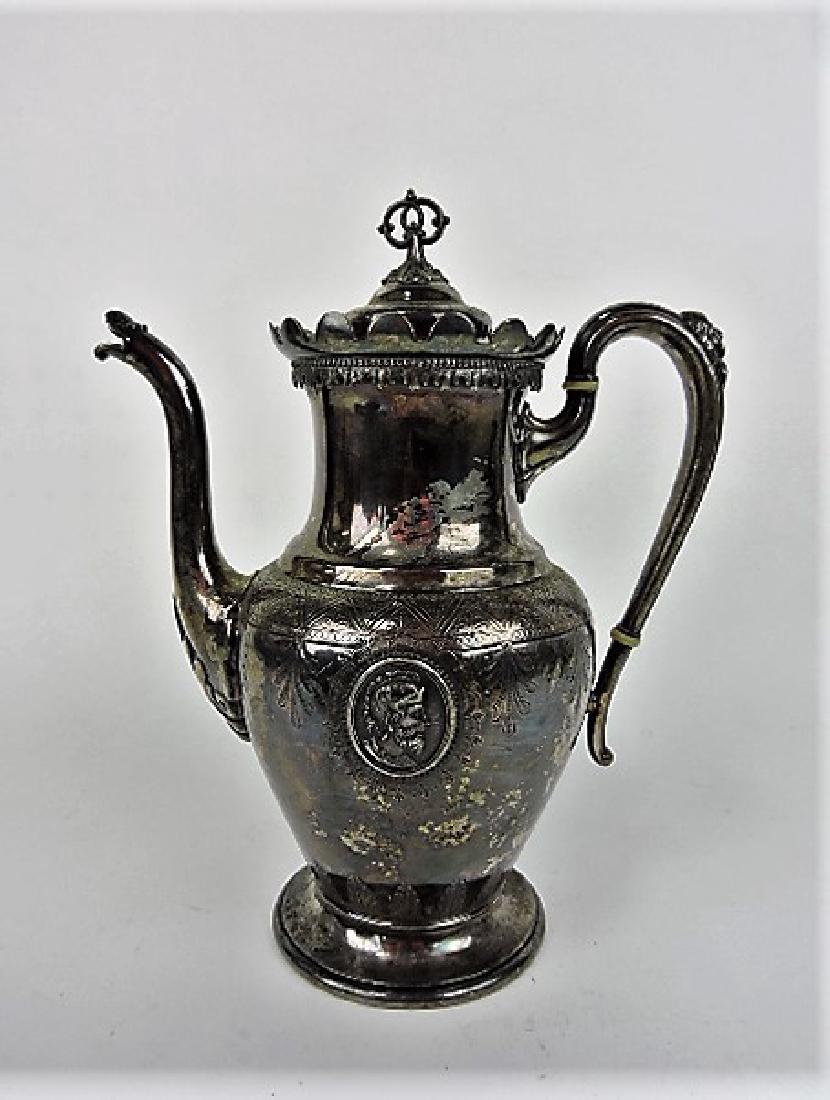 Reed & Barton silver plate coffee urn circa 1840 with