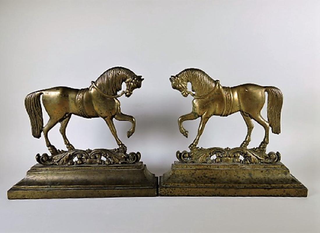 English Victorian brass pair of chimney ornaments/ (1 of 1)