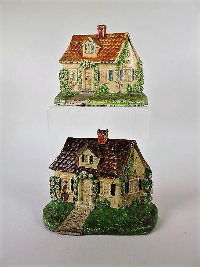 Cast iron lot of 2 cottage doorstops (1 of 1)