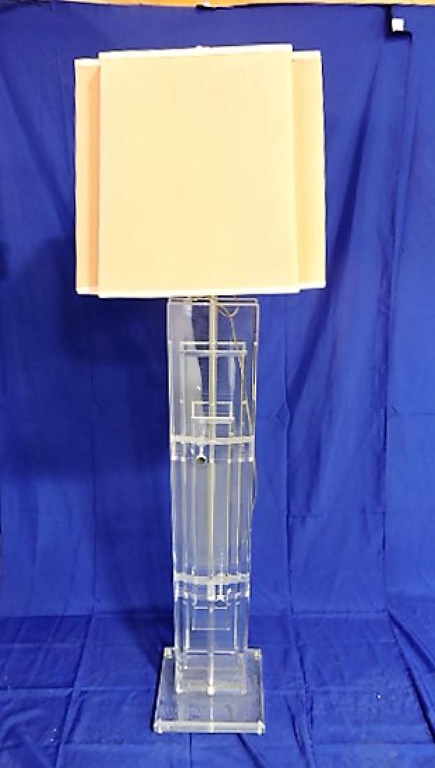 Mid Century Modern lucite floor lamp 65",  Verano (1 of 2)