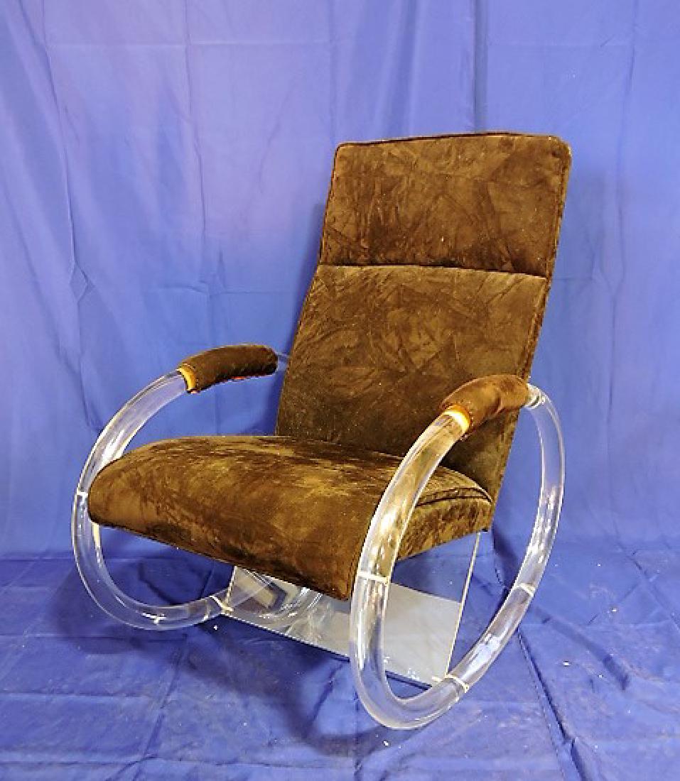 Mid Century Modern lucite arm rocker (1 of 1)