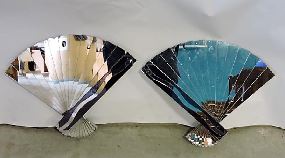 Mid Century Modern fan shaped three dimension pair of (1 of 1)