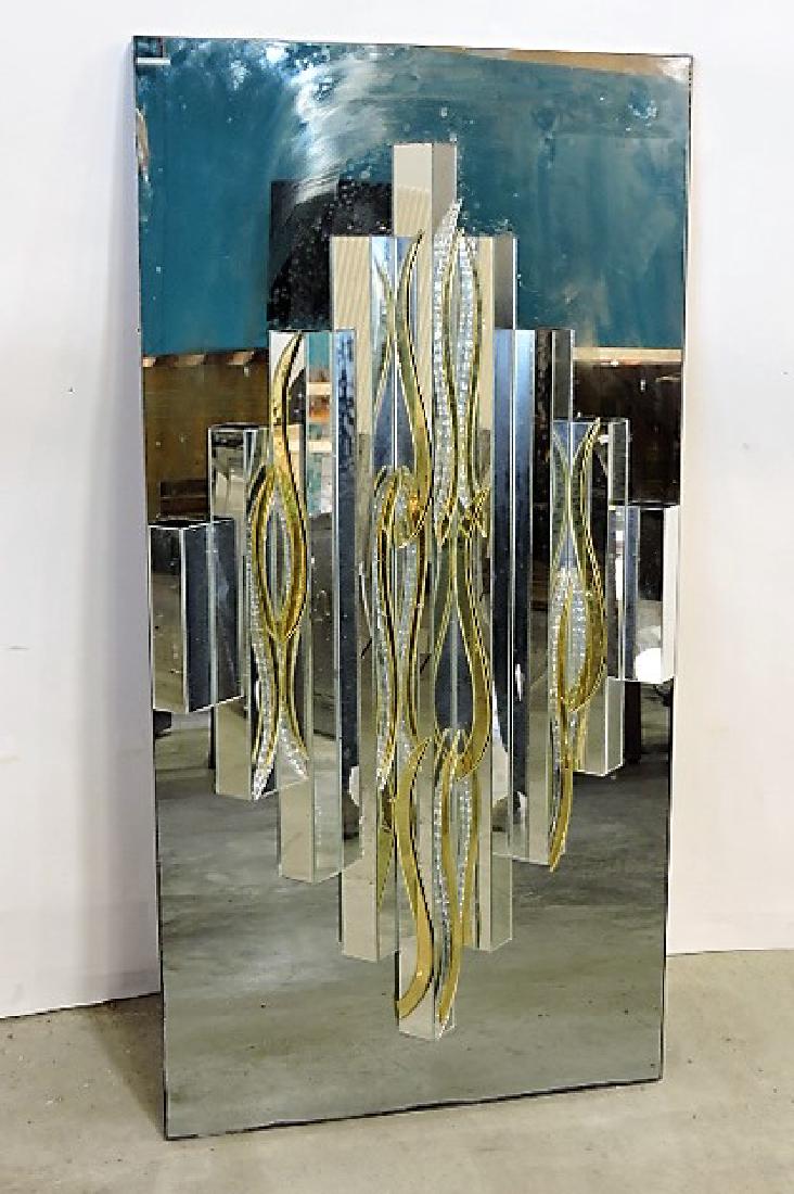 Mid Century Modern three dimensional wall mirror, 36" x (1 of 1)