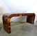 Mid Century Modern curved wooden desk 29"h, 72"w, 22"d, - 2