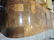 Mid Century Modern curved wooden desk 29"h, 72"w, 22"d, - 4
