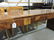 Mid Century Modern curved wooden desk 29"h, 72"w, 22"d, - 7