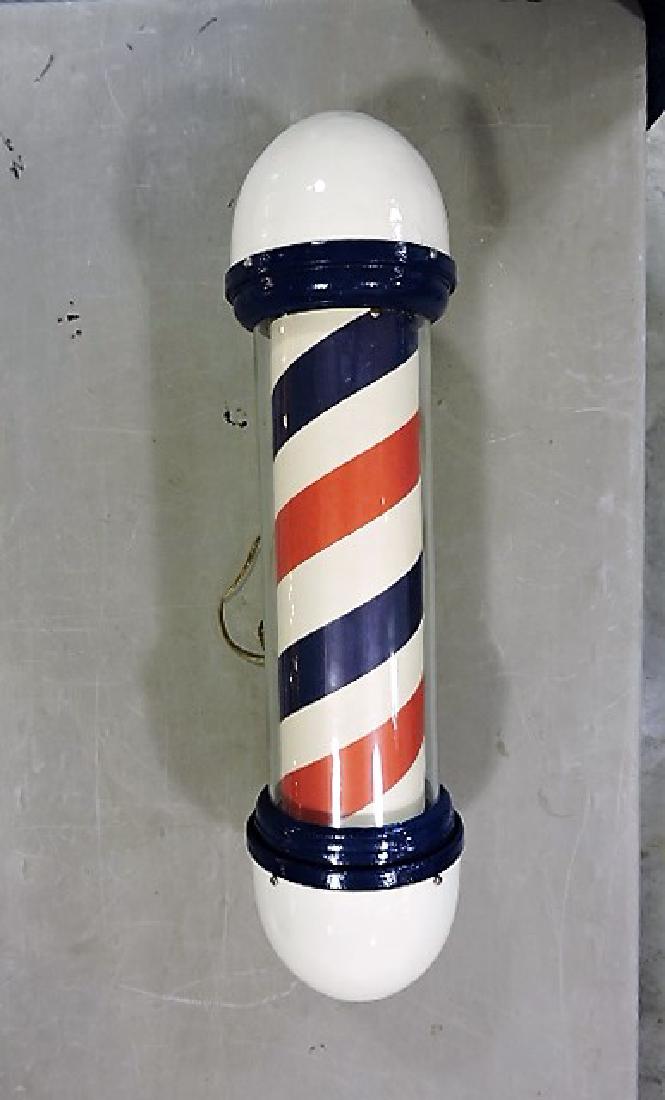 Theo. A. Kochs Chicago wall mounted barber pole, 30" (1 of 2)
