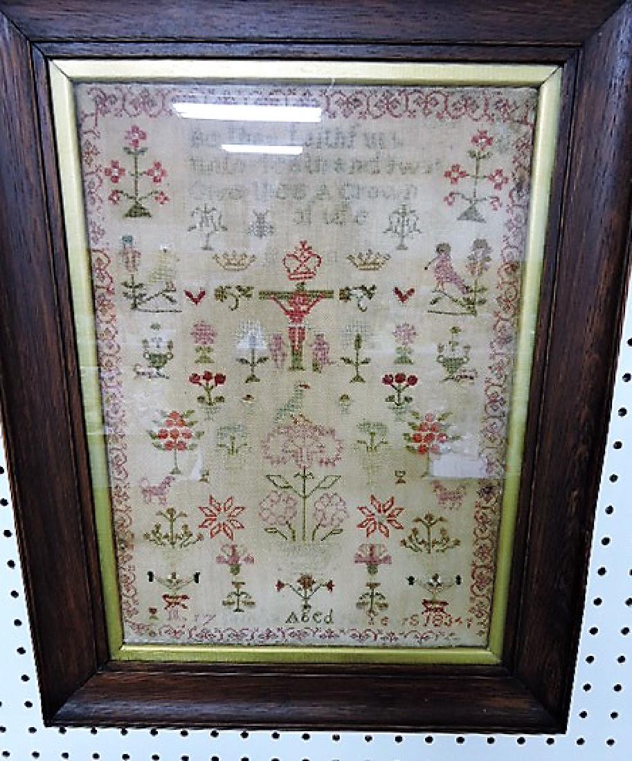 Early sampler dated 1834, 11" x 15" (1 of 1)